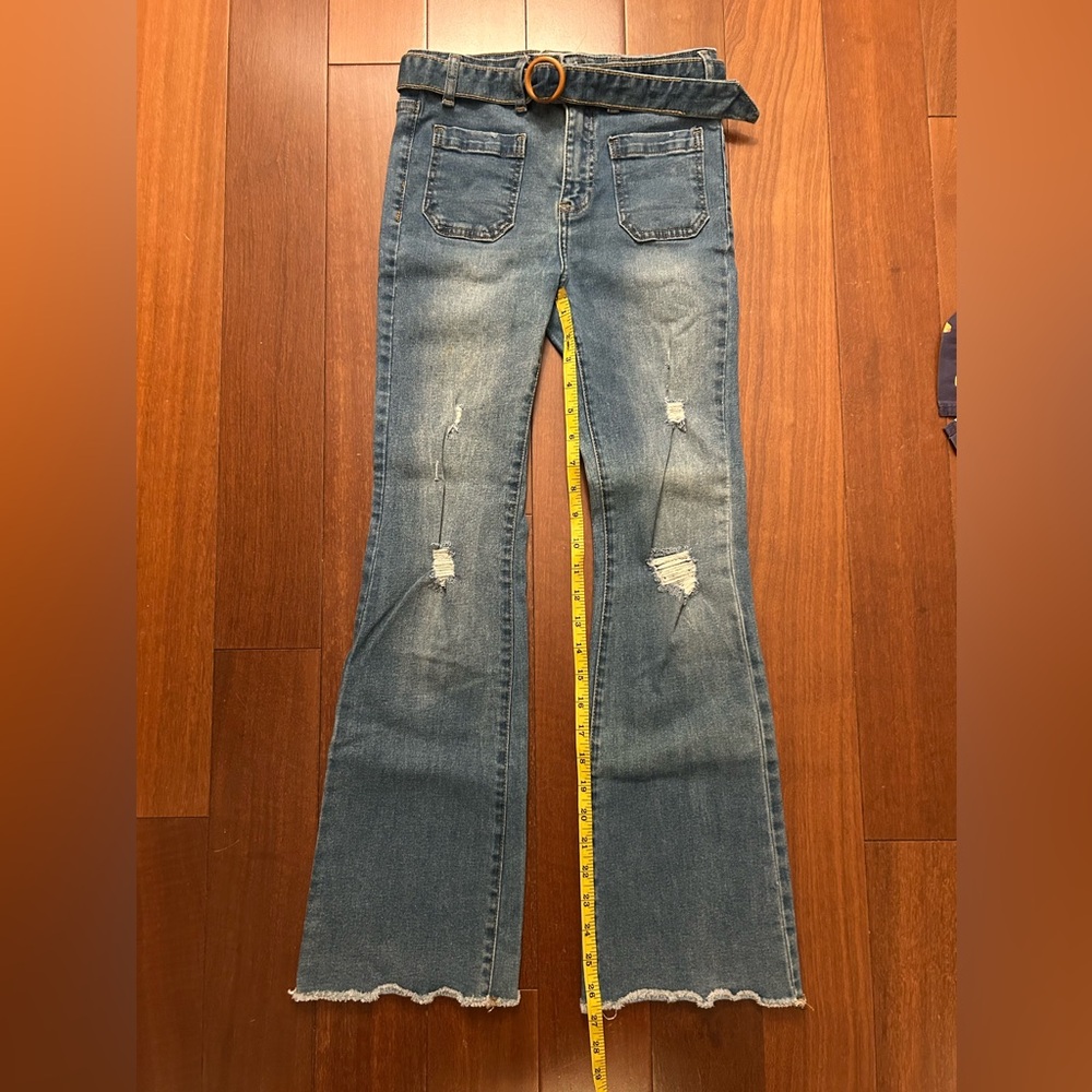 Jessica Simpson Girls Size 14 Bootcut Flare Jeans with matching belt
